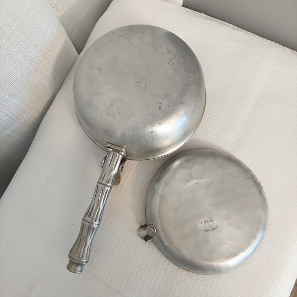 Everlast Silent Butler W Ashtray Insert Bamboo Print Aluminum Hand Forged - Picture 7 of 8